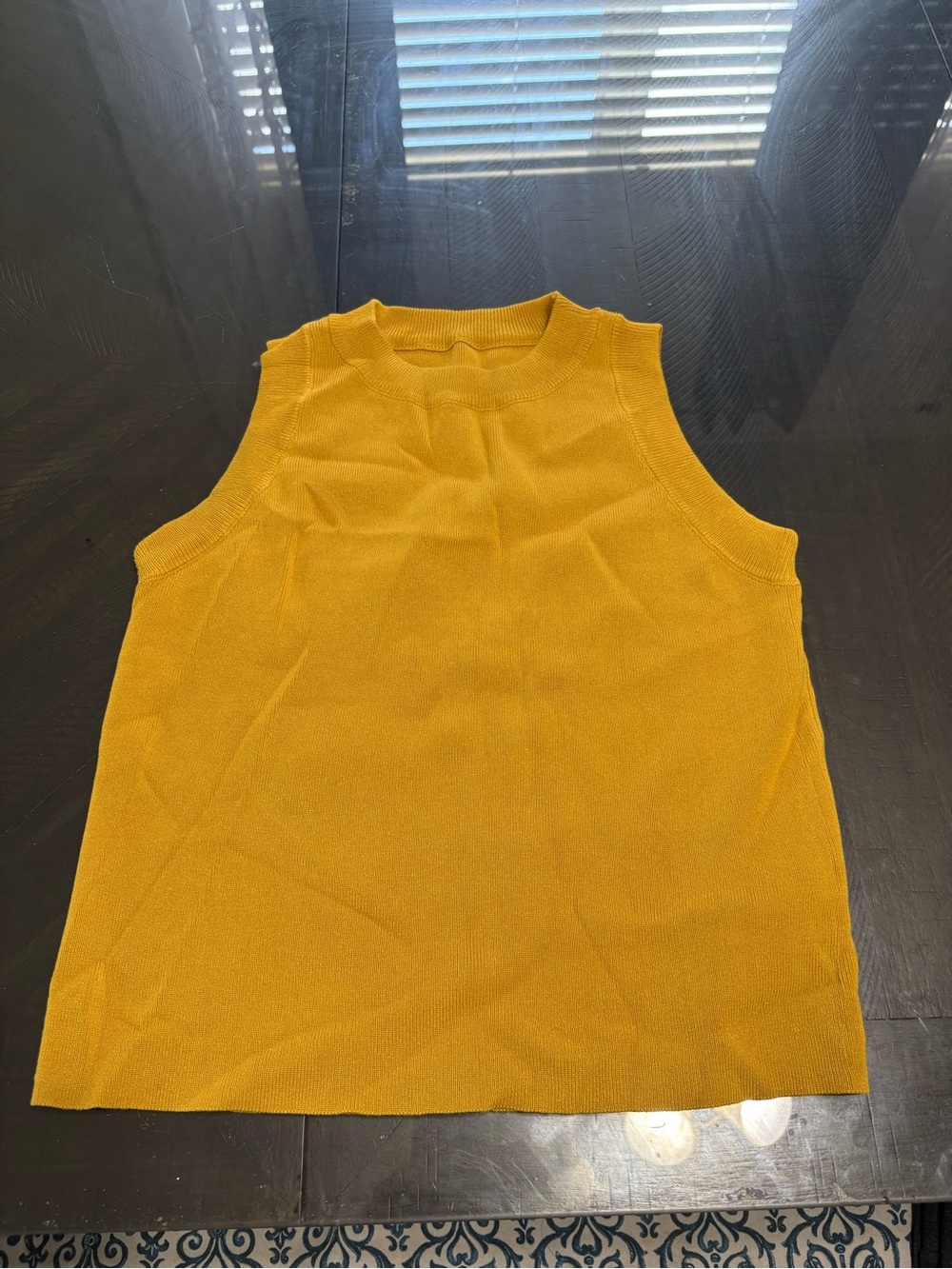 Women's Knit Sleeveless Tank Top in Mustard